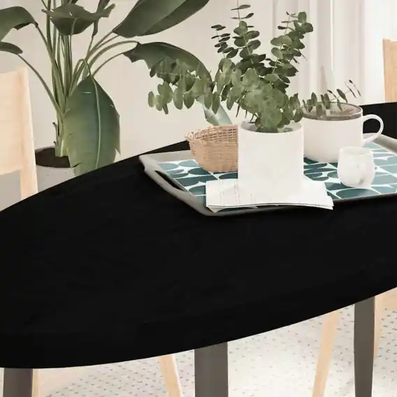 Nowość Blat do stołu, brązowy, 140x60x4 cm, lite drewno dębowe, owalny Lumarko! - Hurtownia wielobranżowa Lumarko