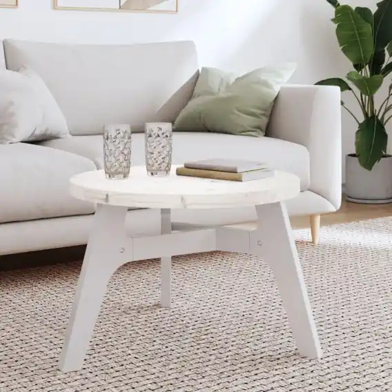 Super okazja Blat do stołu, okrągły, biały, Ø60x3 cm, lite drewno sosnowe Lumarko! - Hurtownia wielobranżowa Lumarko