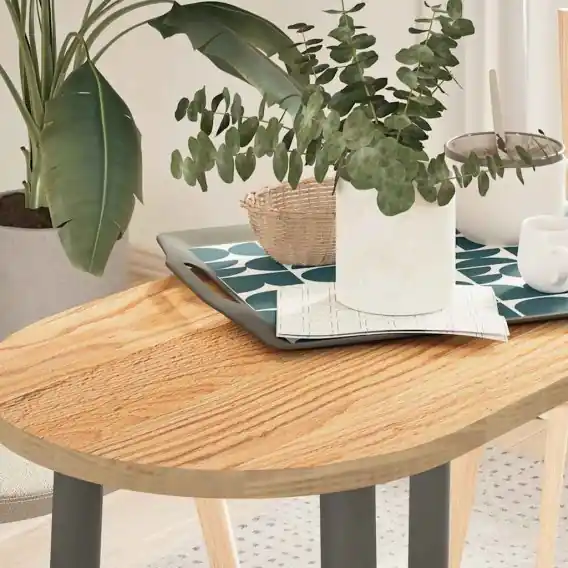 Bezpieczna płatność Blat stołu, 80x40x2 cm, drewno dębowe, owalna Lumarko! - Hurtownia wielobranżowa Lumarko