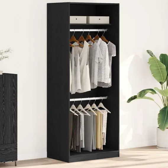 Do wyczerpania zapasów Czarna Szafa Dębowa - 80 x 50 x 200 cm, zrobiona z płyty Lumarko! - Hurtownia wielobranżowa Lumarko