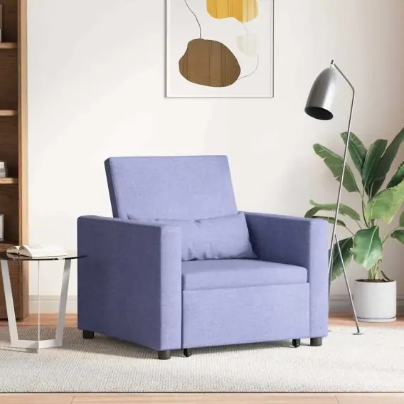 Fotel 3-w-1 Łóżko-sofa Dżinsowy Niebieski Lumarko! - Hurtownia wielobranżowa Lumarko Darmowy zwrot
