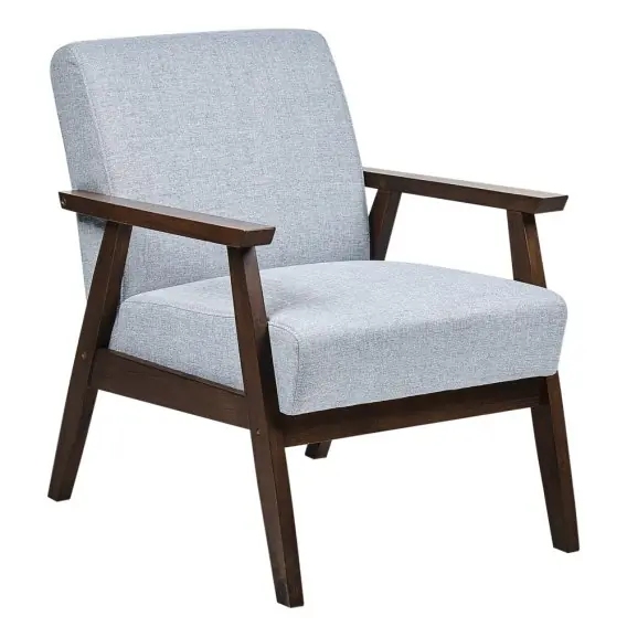 Ekspresowa dostawa Fotel ASNES Szary - Stylowy fotel retro od Beliani Lumarko