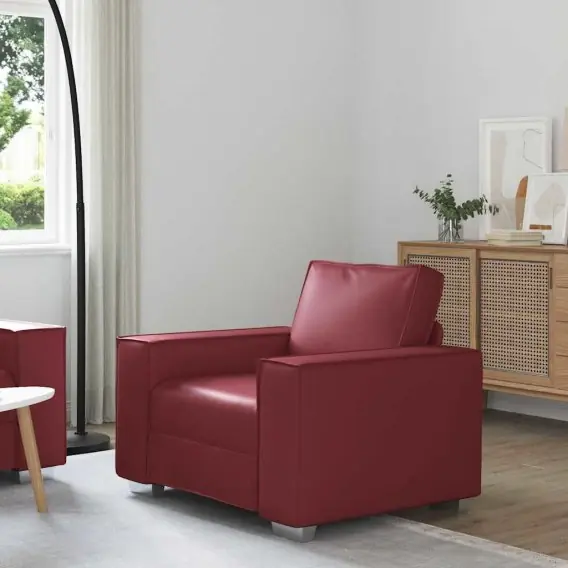 Oferta Fotel Winny Czerwony 59 cm Sztuczna Skóra Lumarko! - Hurtownia wielobranżowa Lumarko