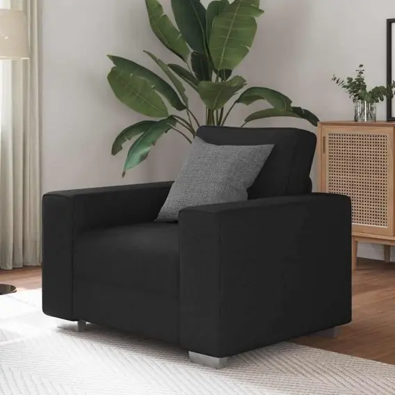 Fotel z czarnego materiału , 59 cm Lumarko! - Hurtownia wielobranżowa Lumarko Wyprzedaż
