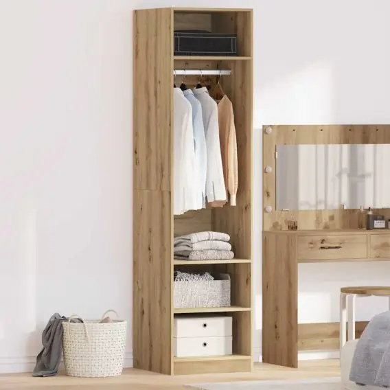 Garderoba z półką dąb artisan Materiał drewnopochodny Lumarko! - Hurtownia wielobranżowa Lumarko Ostatnie sztuki