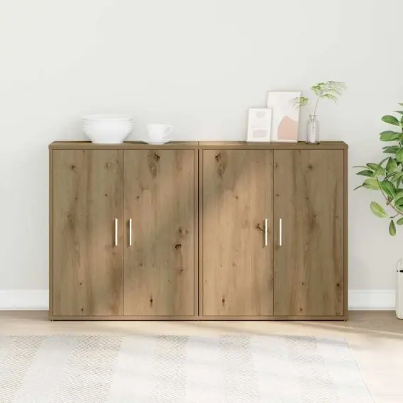 Wyjątkowa oferta Highboard 2 pcs dąb artisan 60 x 31 x 70 cm Lumarko! - Hurtownia wielobranżowa Lumarko