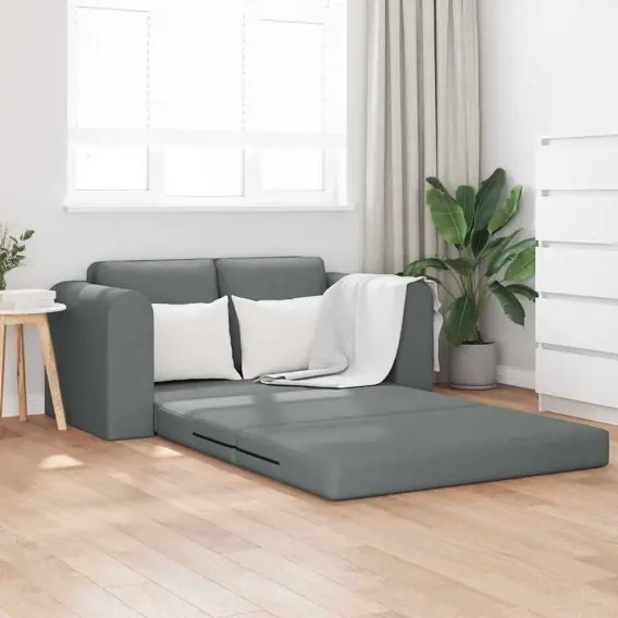 Kanapa łóżko 2 w 1 Ciemnoszara 148x71x83 cm Tkanina Lumarko! - Hurtownia wielobranżowa Lumarko Oferta czasowa