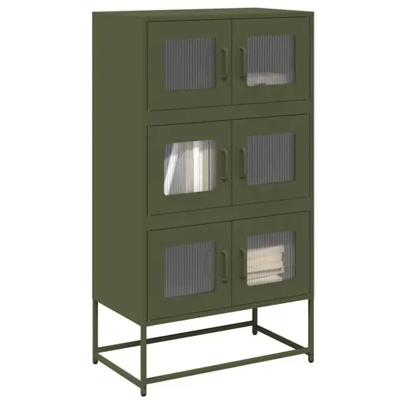 Komoda Oliwkowo-zielona 68x39x123 cm Stal Lumarko! - Hurtownia wielobranżowa Lumarko Sprawdź teraz