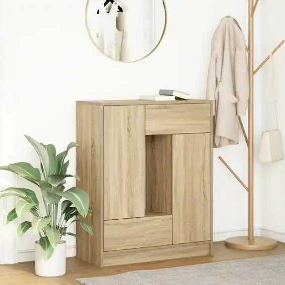 Do wyczerpania zapasów Komoda z szufladami i drzwiami, dąb sonoma, 73x31x90 cm Lumarko! Lumarko! - Hurtownia wielobranżowa Lumarko