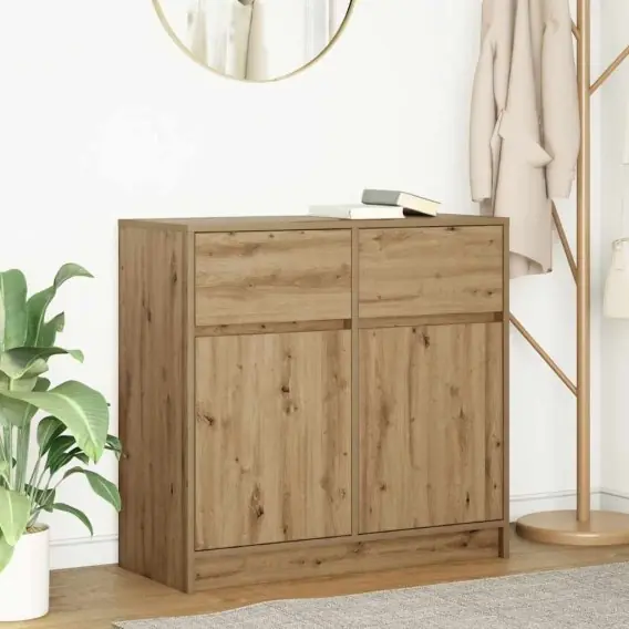 Komoda z szufladą Artisan Oak 80x34x76 cm Drewno klejone Lumarko! Lumarko! - Hurtownia wielobranżowa Lumarko Dodaj do koszyka