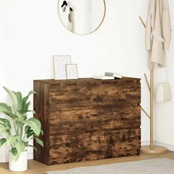 Nowość Komoda, przydymiony dąb, 100x35x76 cm, materiał drewnopochodny Lumarko! Lumarko! - Hurtownia wielobranżowa Lumarko