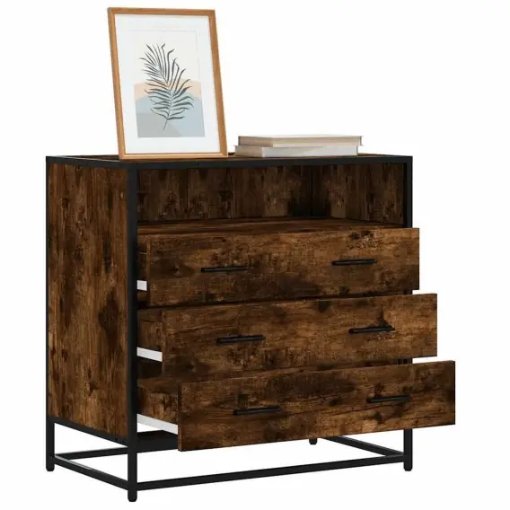 Komoda, przydymiony dąb, 70x41x70 cm, materiał drewnopochodny Lumarko! Lumarko! - Hurtownia wielobranżowa Lumarko Nowość