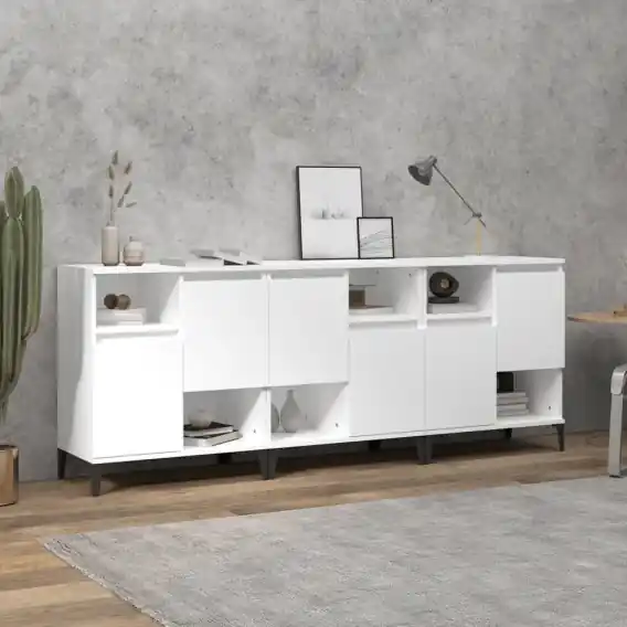 Komody, 3 szt., białe, 60x35x70 cm, materiał drewnopochodny Lumarko! - Hurtownia wielobranżowa Lumarko Ostatnie sztuki