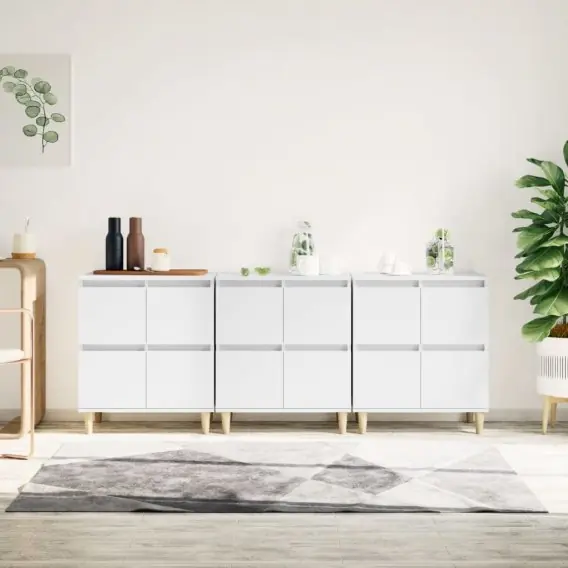 Wyprzedaż Komody, 3 szt., białe, 60x35x70 cm, materiał drewnopochodny Lumarko! - Hurtownia wielobranżowa Lumarko