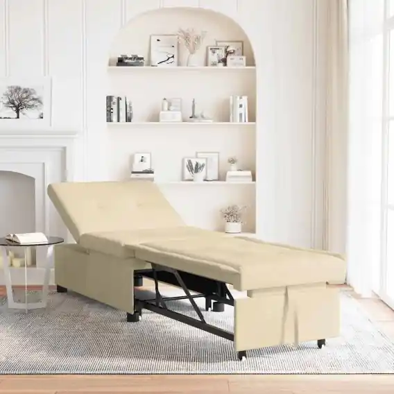 Kompaktowa sofa 3 w 1 w kremowej tkaninie od Lumarko! - Hurtownia wielobranżowa Lumarko Szybka wysyłka