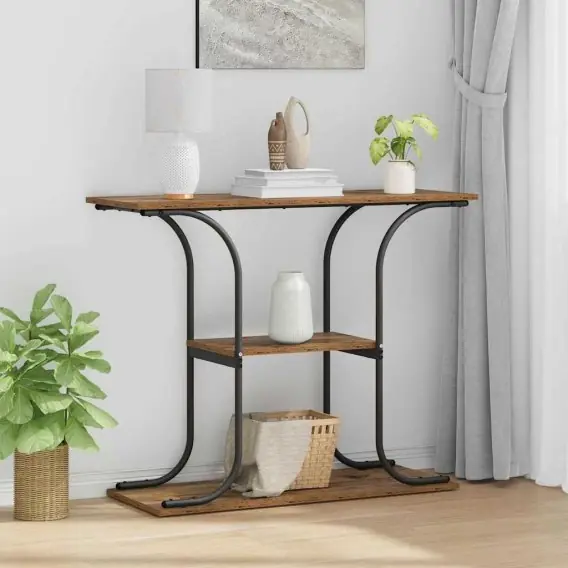 Konsola Stare drewno 101 x 35 x 80.5 cm Materiał drewnopochodny Lumarko! - Hurtownia wielobranżowa Lumarko Obniżka ceny