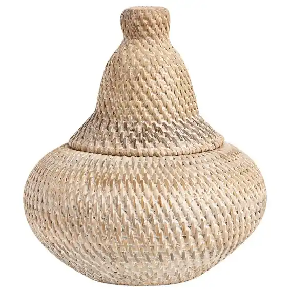 Popularny Kosz BILA Rattan Naturalny Biały Rattan Lumarko