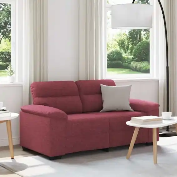 Zniżka Sofa 2-osobowa w kolorze czerwonego wina 120 cm Tkanina Lumarko! - Hurtownia wielobranżowa Lumarko