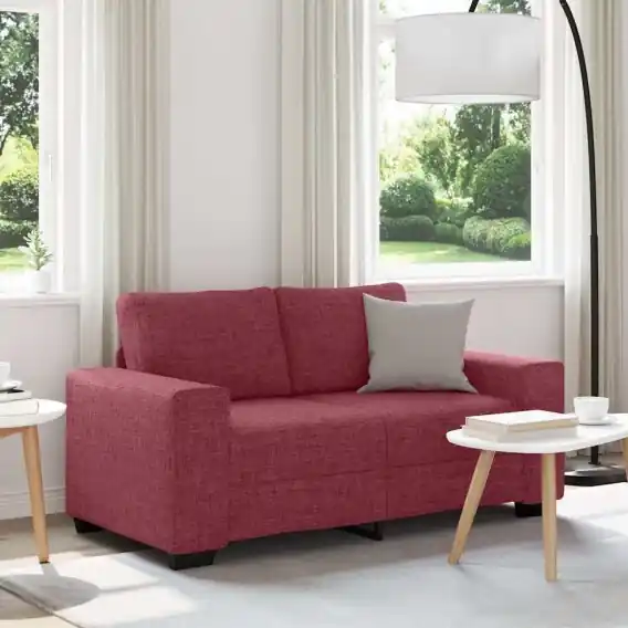 Kup online Sofa 2-osobowa w kolorze czerwonego wina 120 cm Tkanina Lumarko! Lumarko! - Hurtownia wielobranżowa Lumarko