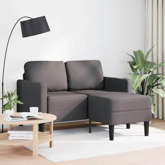 Ekspresowa dostawa Sofa 2-osobowa z szezlongiem w kształcie litery L Szara 125 cm Lumarko! - Hurtownia wielobranżowa Lumarko