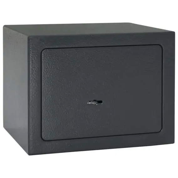 Sprawdź teraz Skrzynka Z Zamykiem Na Klucz Ciemnoszara 17x23x17 cm Stal Lumarko! - Hurtownia wielobranżowa Lumarko