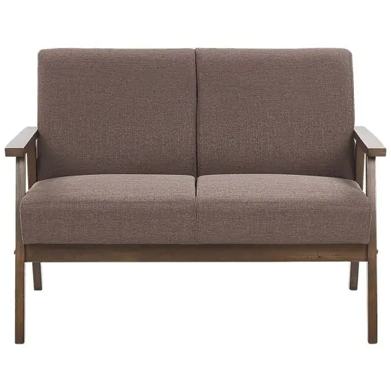 Nie przegap Sofa 2-osobowa brązowa ASNES Lumarko