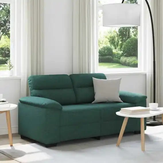 Tylko do końca tygodnia Sofa 2-osobowa Ciemnozielona 120 cm Tkanina Lumarko! - Hurtownia wielobranżowa Lumarko
