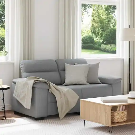 Sofa 2-osobowa Jasnoszara 120 cm Tkanina Lumarko! - Hurtownia wielobranżowa Lumarko Taniej