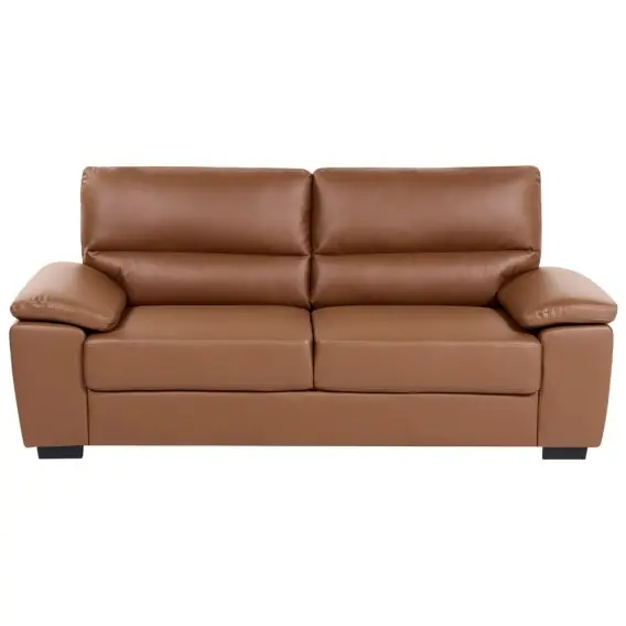 Ostatnia szansa Sofa 3-osobowa ekoskóra złoty brąz VOGAR Lumarko