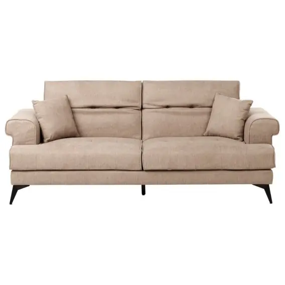 Dostępne od ręki Sofa 3-osobowa jasnobrązowa SKIVE Lumarko