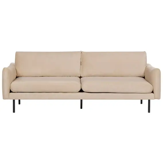 Sofa 3-osobowa welurowa beżowa VINTERBRO Lumarko Tylko dziś