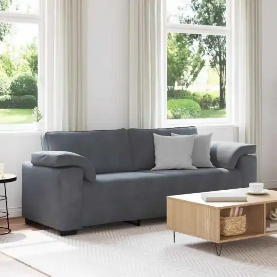 Super okazja Sofa 3-osobowa, ciemnoszara, 178 cm, obita aksamitem Lumarko! Lumarko! - Hurtownia wielobranżowa Lumarko