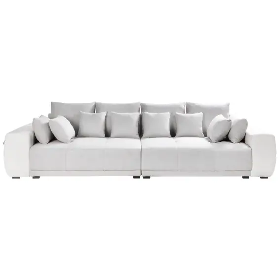 Bezpieczna płatność Sofa 4-osobowa jasnoszara z beżowym TORPO Lumarko