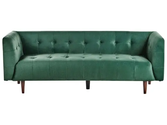 Super okazja Sofa dla 3 osób BYSKE Zielony Tkanina Poliester Lumarko