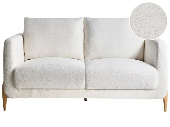 Sofa dla 2 osób GIMO Boucle Biały Lumarko Sprawdź teraz