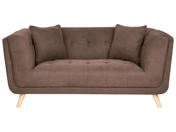 Sofa dla 2 osób HABO Ciemnobrązowy - Hurtownia wielobranżowa Lumarko Oferta