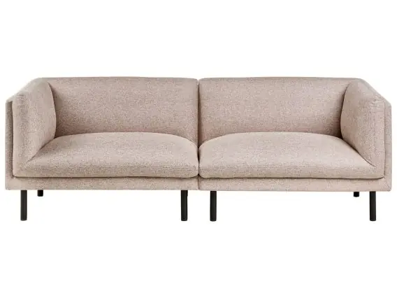 Ekspresowa dostawa Sofa dla 3 osób VORGOD Jasnobrązowy Tkanina Lumarko