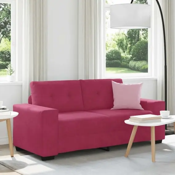 Tylko do końca tygodnia Sofa dwuosobowa, wino czerwone, 140 cm, aksamit Lumarko! - Hurtownia wielobranżowa Lumarko