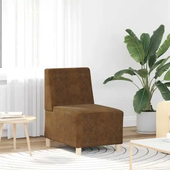 Tylko do końca tygodnia Sofa Fotel Brązowy 55 cm Skóra syntetyczna zamszowa Lumarko! - Hurtownia wielobranżowa Lumarko