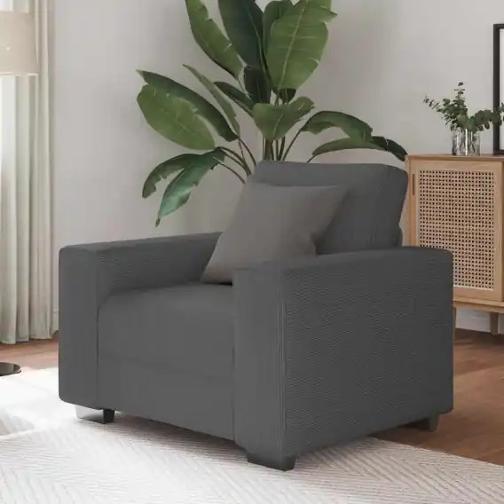 Sofa Fotel Ciemnoszary 60 cm Tkanina Corduroy Lumarko! - Hurtownia wielobranżowa Lumarko Bestseller