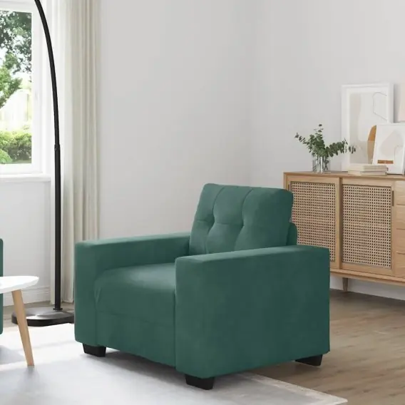 Sofa Fotel Ciemnozielony 60 cm Aksamit Lumarko! Lumarko! - Hurtownia wielobranżowa Lumarko Taniej