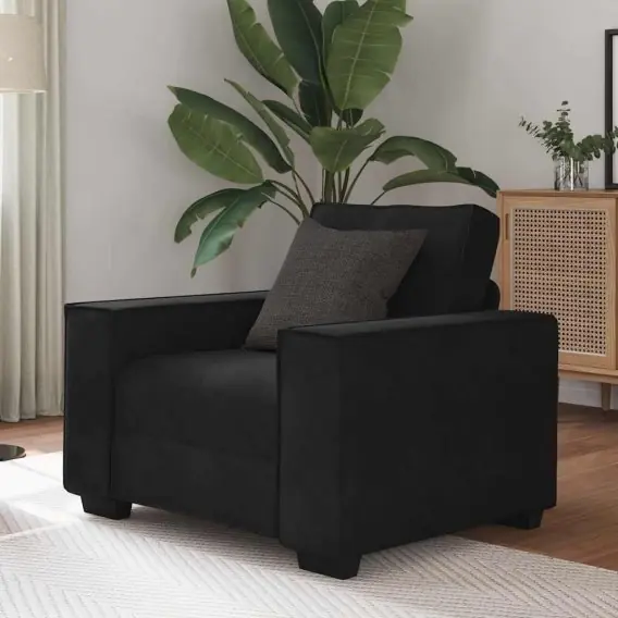 Okazja Sofa Fotel Czarny 60 cm Aksamit Lumarko! Lumarko! - Hurtownia wielobranżowa Lumarko