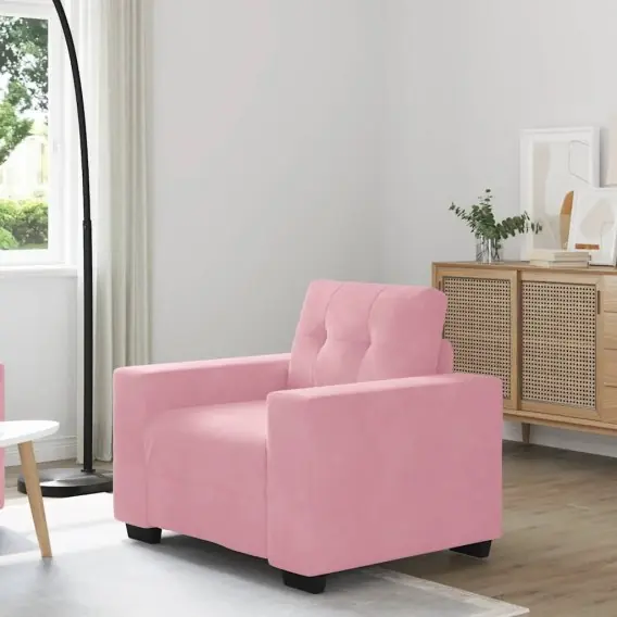 Szybka dostawa Sofa Fotel Różowy 60 cm Aksamit Lumarko! - Hurtownia wielobranżowa Lumarko