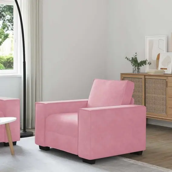 Sofa Fotel Różowy 60 cm Aksamit Lumarko! Lumarko! - Hurtownia wielobranżowa Lumarko Hit sprzedaży
