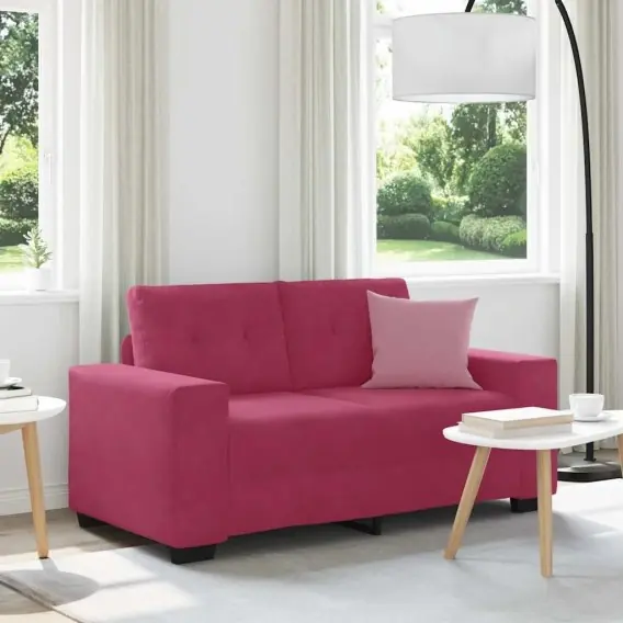 Sofa dwuosobowa, wino czerwone, 120 cm, aksamit Lumarko! Lumarko! - Hurtownia wielobranżowa Lumarko Hit sprzedaży