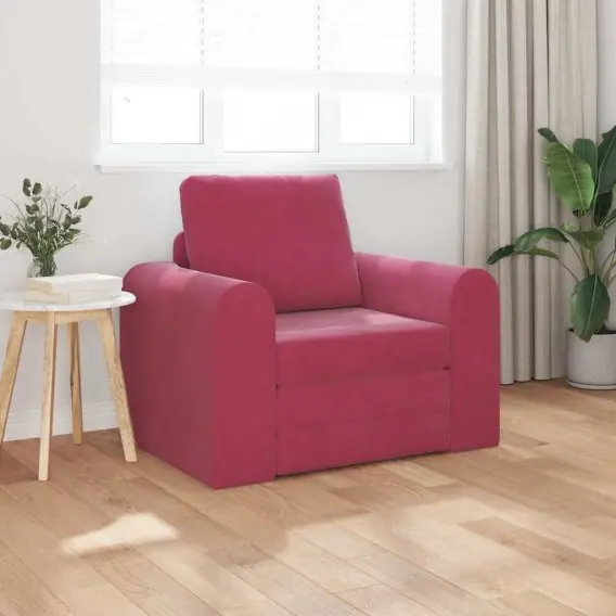Sofa łóżko 2 w 1 Czerwone wino 98x71x83 cm Lumarko! - Hurtownia wielobranżowa Lumarko Nowy