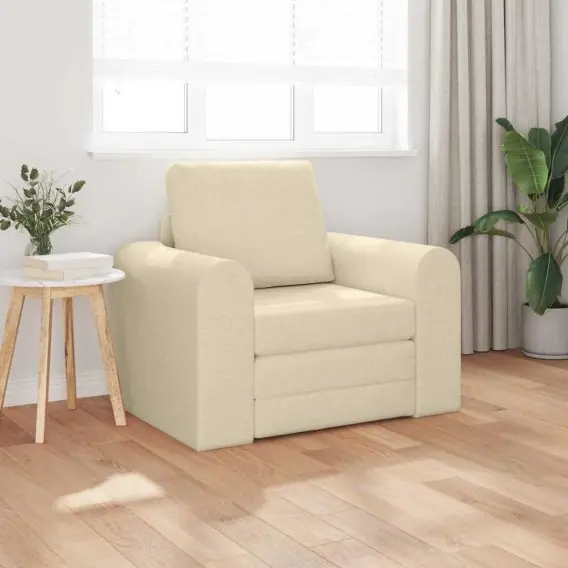 Sofa Łóżko 2 w 1 Kremowa 98x71x83 cm Tkanina Lumarko! - Hurtownia wielobranżowa Lumarko Dodaj do koszyka