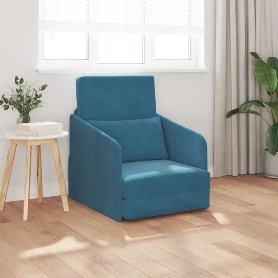 Sofa łóżko 2 w 1 Niebieska 65x80x83 cm Welur Lumarko! - Hurtownia wielobranżowa Lumarko Sprawdź teraz