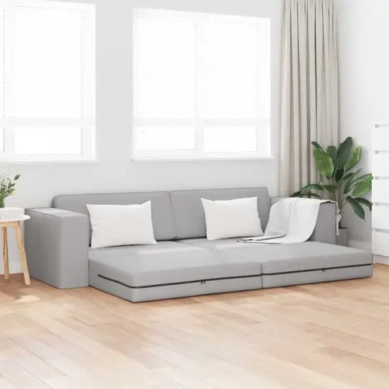 Bezpieczne zakupy Sofa Łóżko 2 w 1 Szary Chmurowy 245x150x60.5 cm Tkanina Lumarko! - Hurtownia wielobranżowa Lumarko