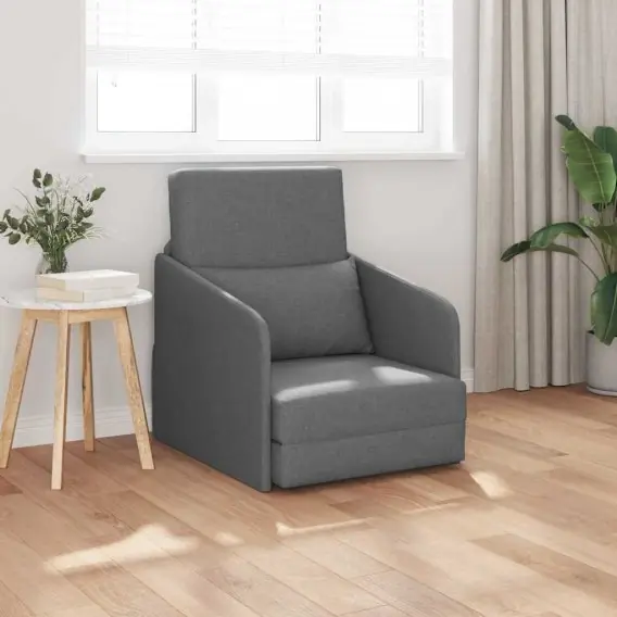 Rabat Sofa na podłodze 2-w-1 Ciemnoszara 65x80x83 cm Materiał Lumarko! - Hurtownia wielobranżowa Lumarko